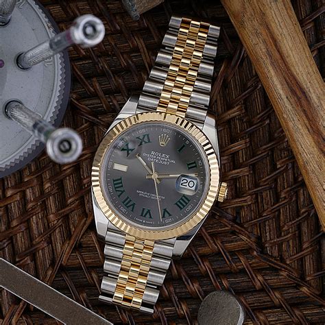 rolex wimbledon 41mm two tone|rolex wimbledon 41mm stainless steel.